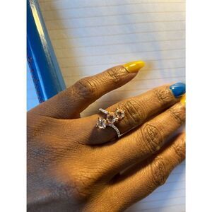 Rose Gold Sterling Silver Morganite Ring Woman Jewelry